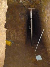 Wasserstandsmessung bei Trockenheit